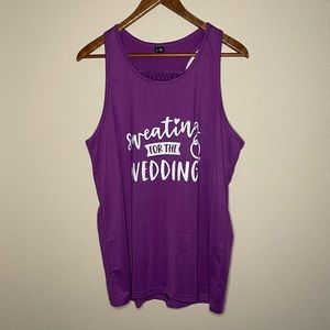 Miss to Mrs. Purple Athletic Wedding Tank Top